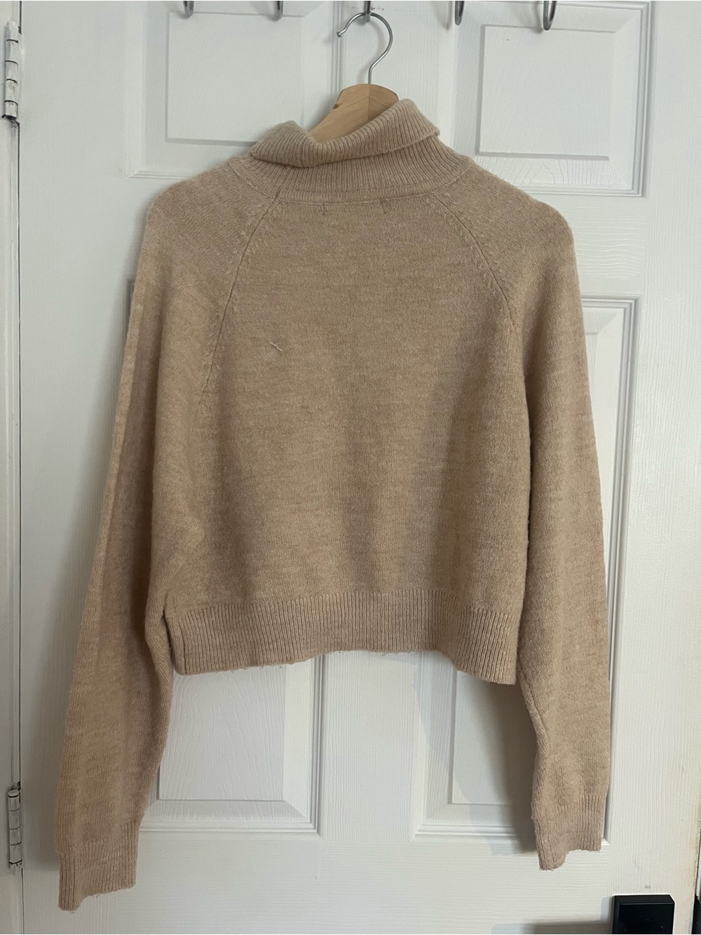 Mango Beige Cropped Turtleneck Sweater - Picture 3 of 3